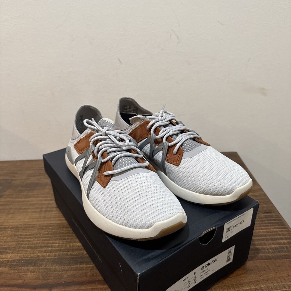 Brand New Olukai Men's Mio Li Shoes Mist Grey / Poi Sz 9